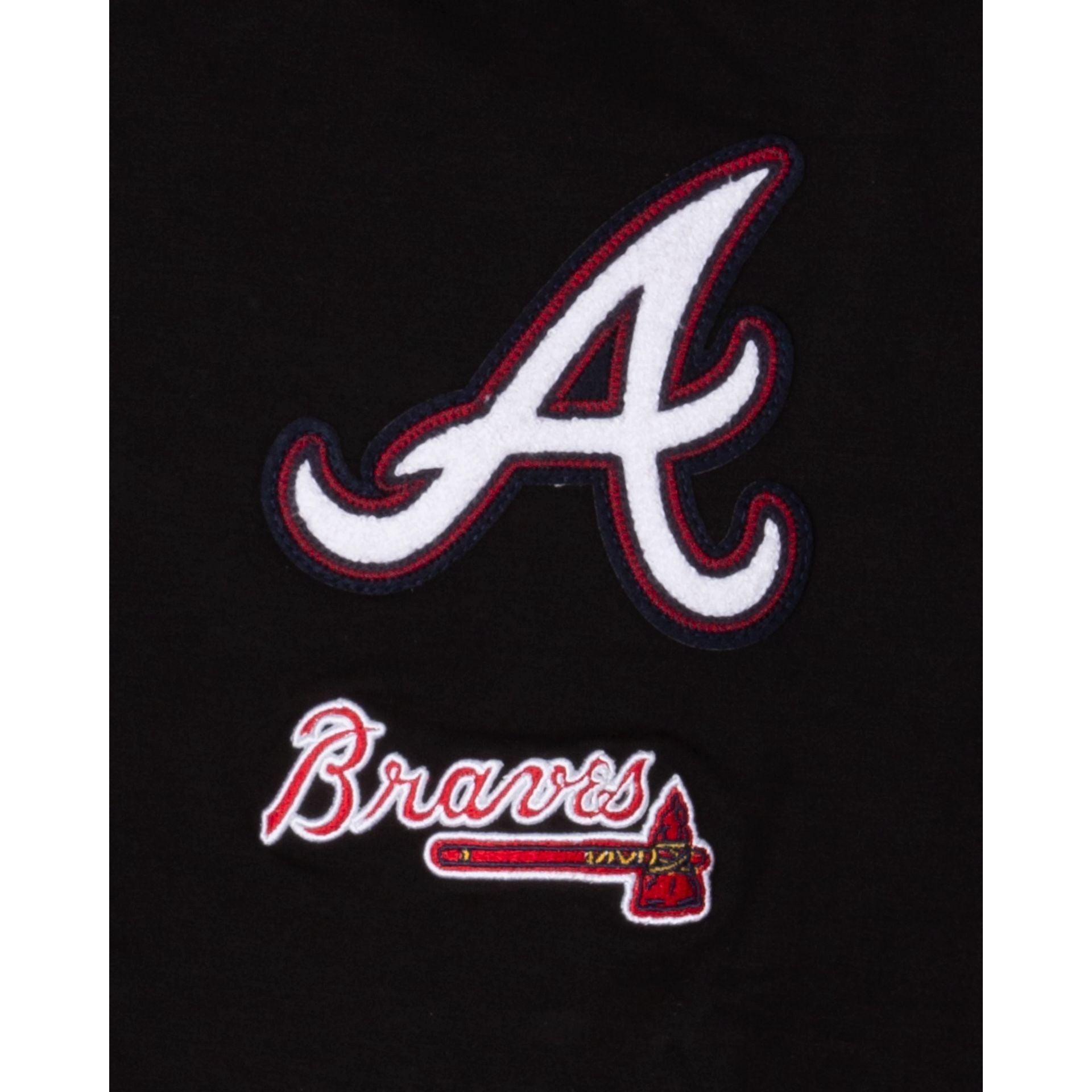 Atlanta Braves Logo Select Black Crewneck Male Product Image