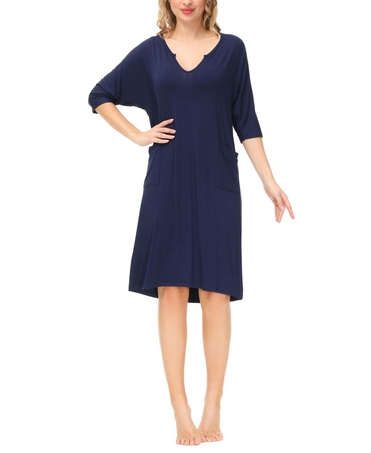 Ink+Ivy Womens Dolman Sleeve Dress with Side Patch Pockets Product Image