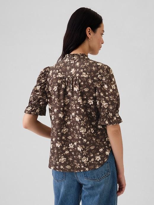 Floral Puff Sleeve Shirt Product Image