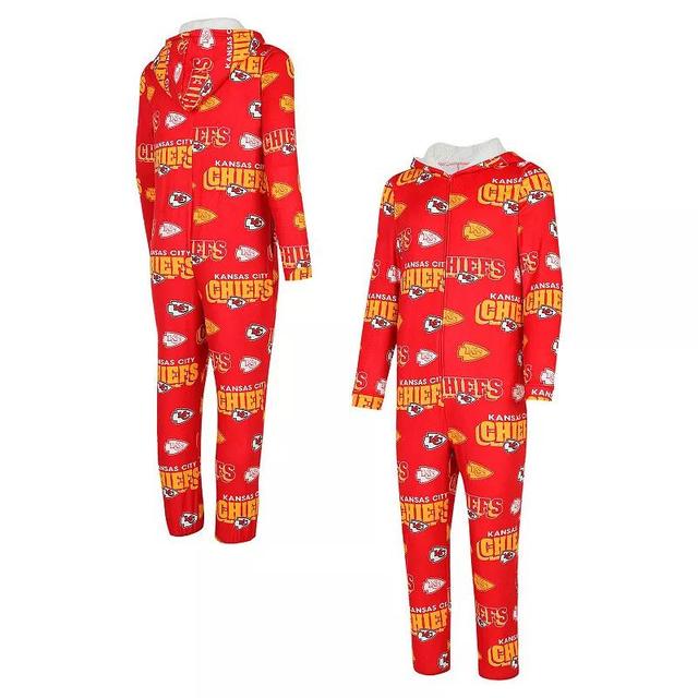 Mens Concepts Sport Kansas City Chiefs Roadway All Over Microfleece Full-Zip Union Suit Product Image