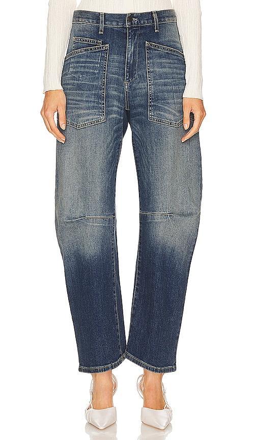 Womens Shon Curved Ankle-Crop Jeans Product Image