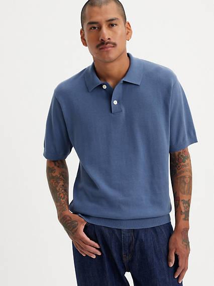 Sweater Knit Polo Shirt Product Image