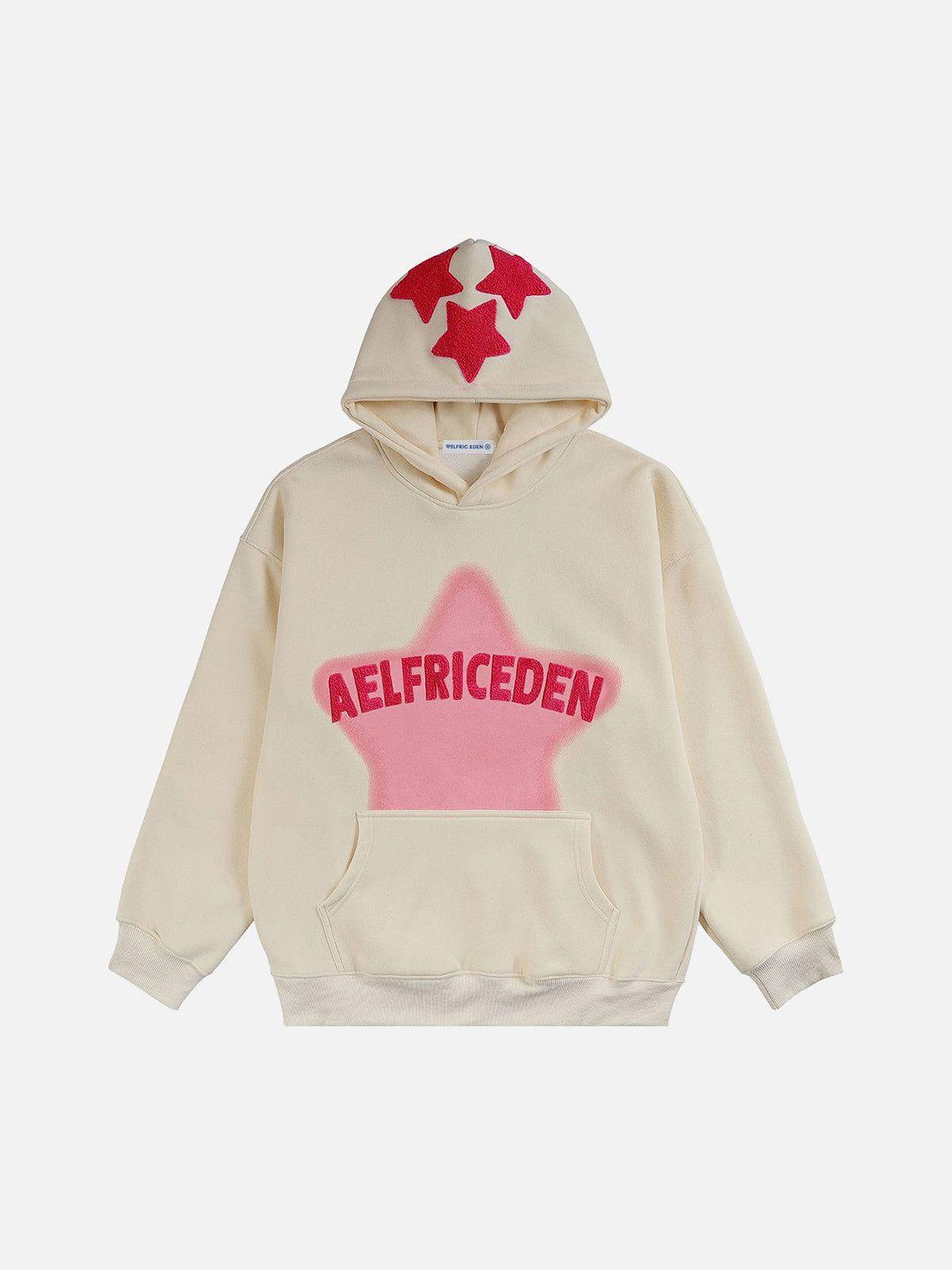 Aelfric Eden Vintage Embroidery Star Hoodie Product Image