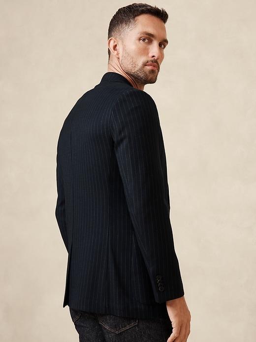 Tailored-Fit True Navy Pinstripe Jacket Product Image