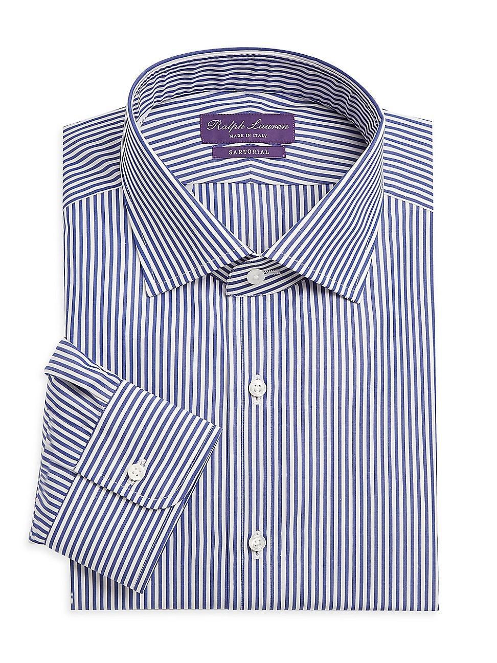 Mens Aston Striped Tailored Long-Sleeve Dress Shirt Product Image