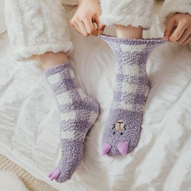 Cartoon Fleece Socks Product Image