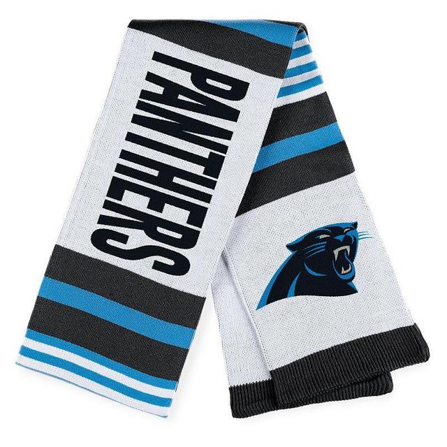 Womens WEAR by Erin Andrews Carolina Panthers Jacquard Striped Scarf Product Image