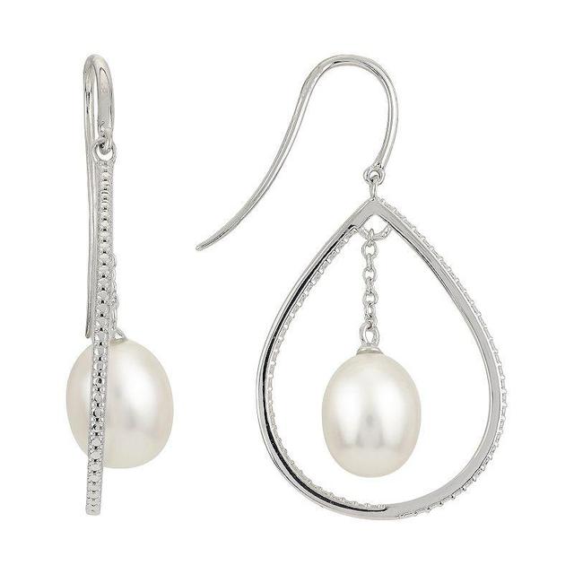 PearLustre by Imperial Sterling Silver Freshwater Cultured Pearl Teardrop Dangle Earrings, Womens Product Image