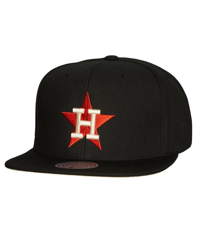 Mens Mitchell & Ness Black Houston Astros Cooperstown Collection True Classics Snapback Hat Product Image