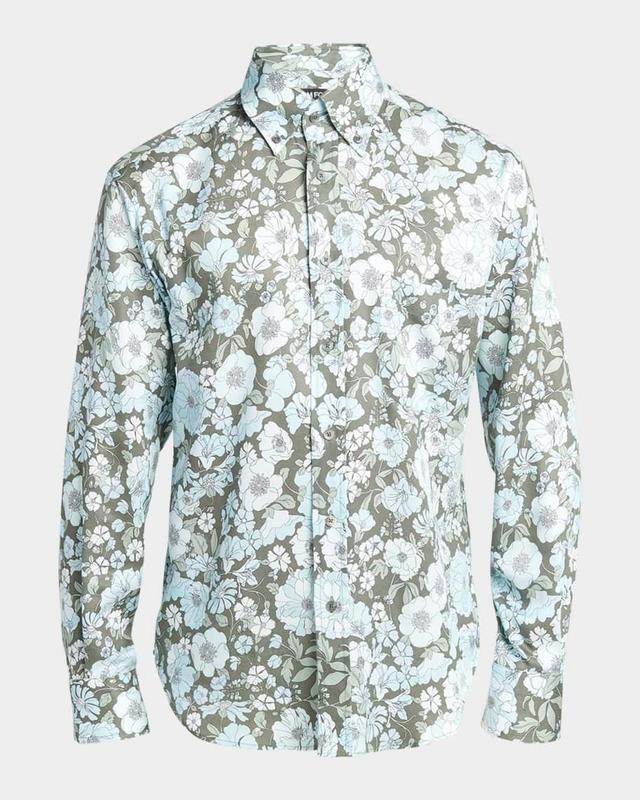 Men's Floral-Print Sport Shirt Product Image