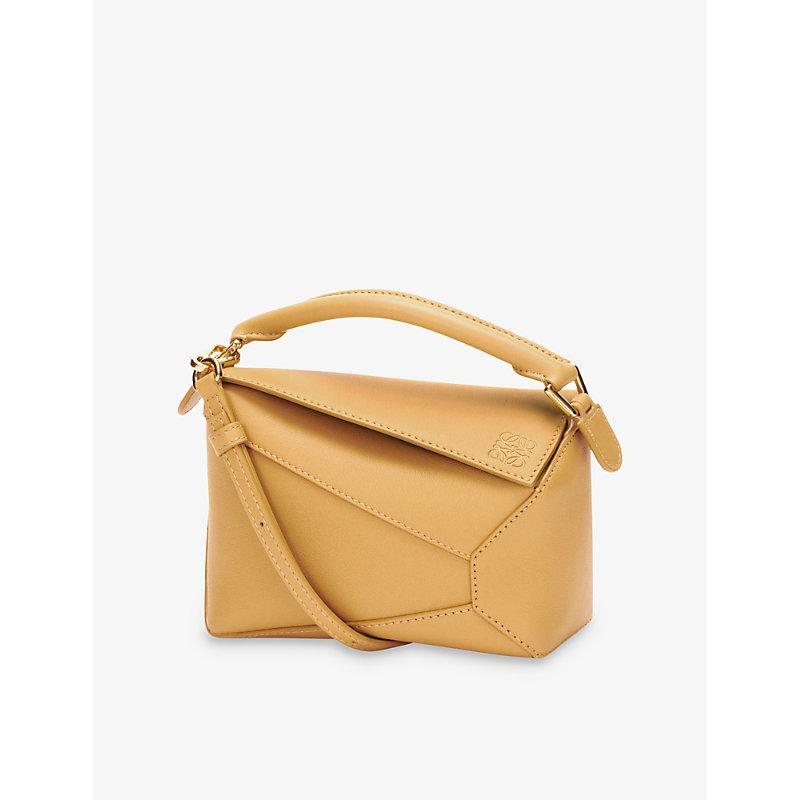 LOEWE Small Leather Puzzle Top-handle Bag In Sahara Product Image