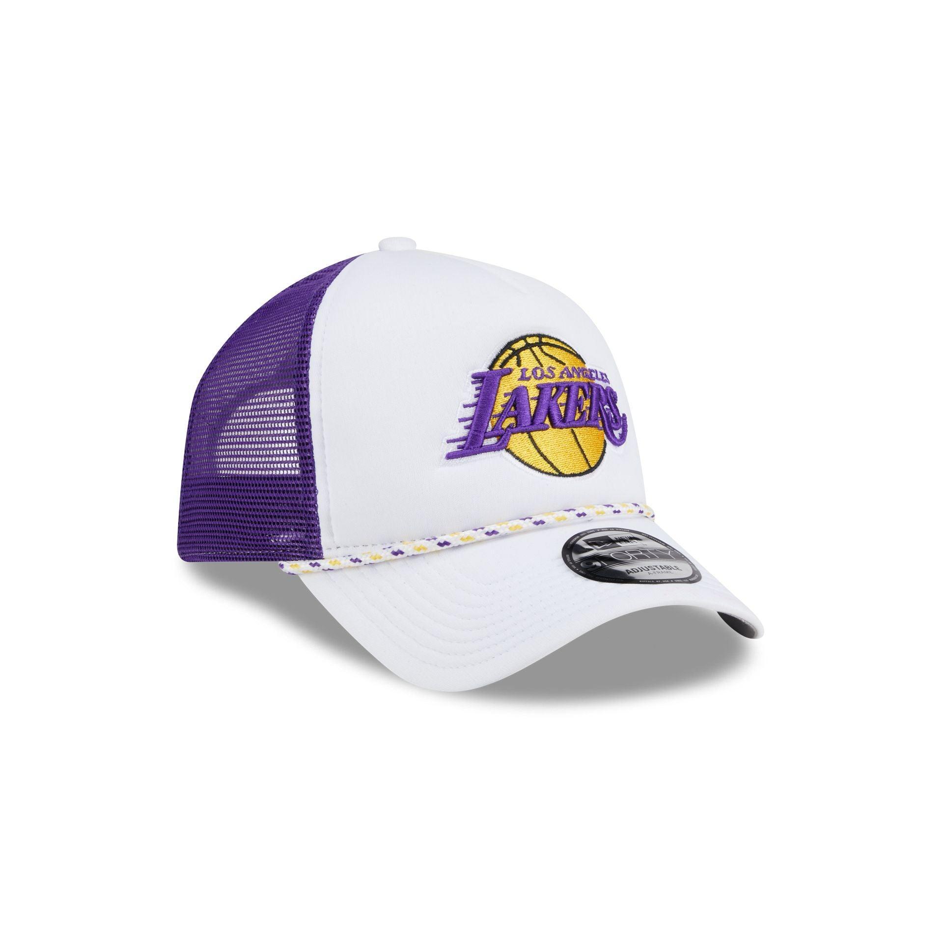 Los Angeles Lakers Court Sport 9FORTY A-Frame Trucker Hat Male Product Image