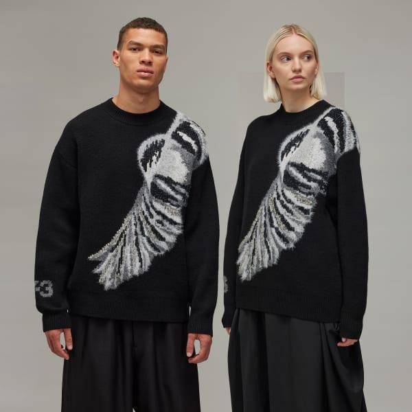 Y-3 Graphic Knit Crew Sweatshirt Product Image