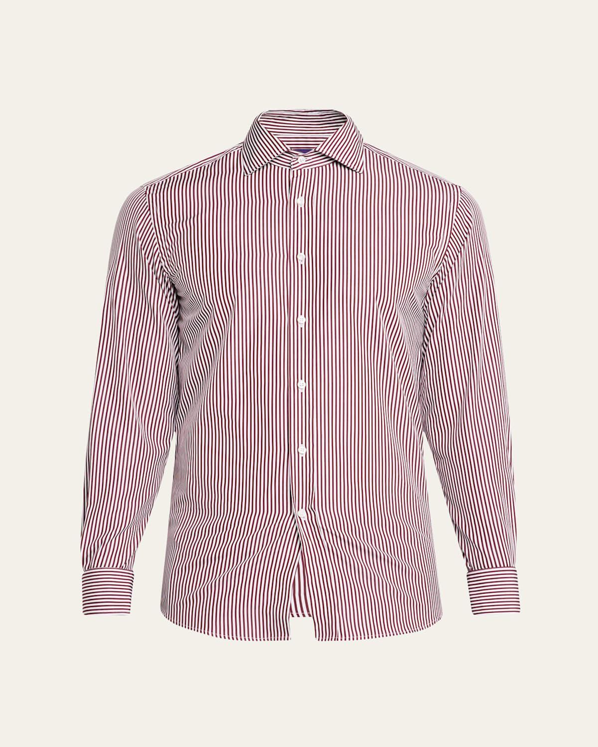 Mens Aston Striped Poplin Sport Shirt Product Image