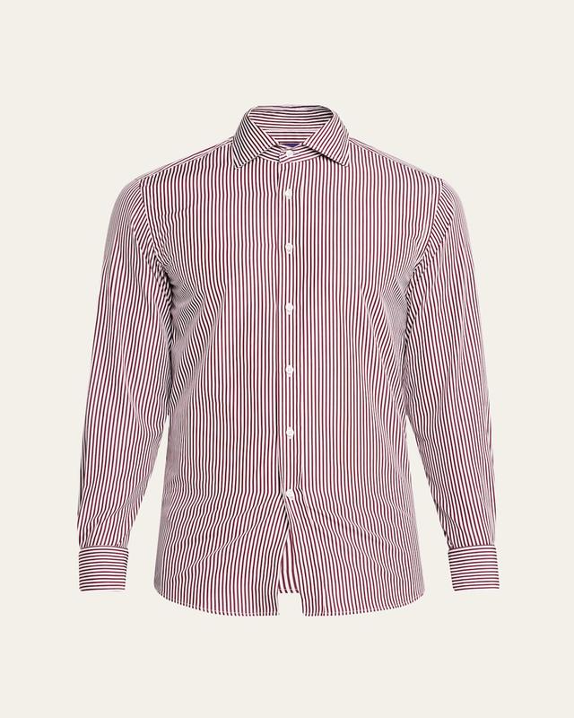 Mens Aston Striped Poplin Sport Shirt Product Image