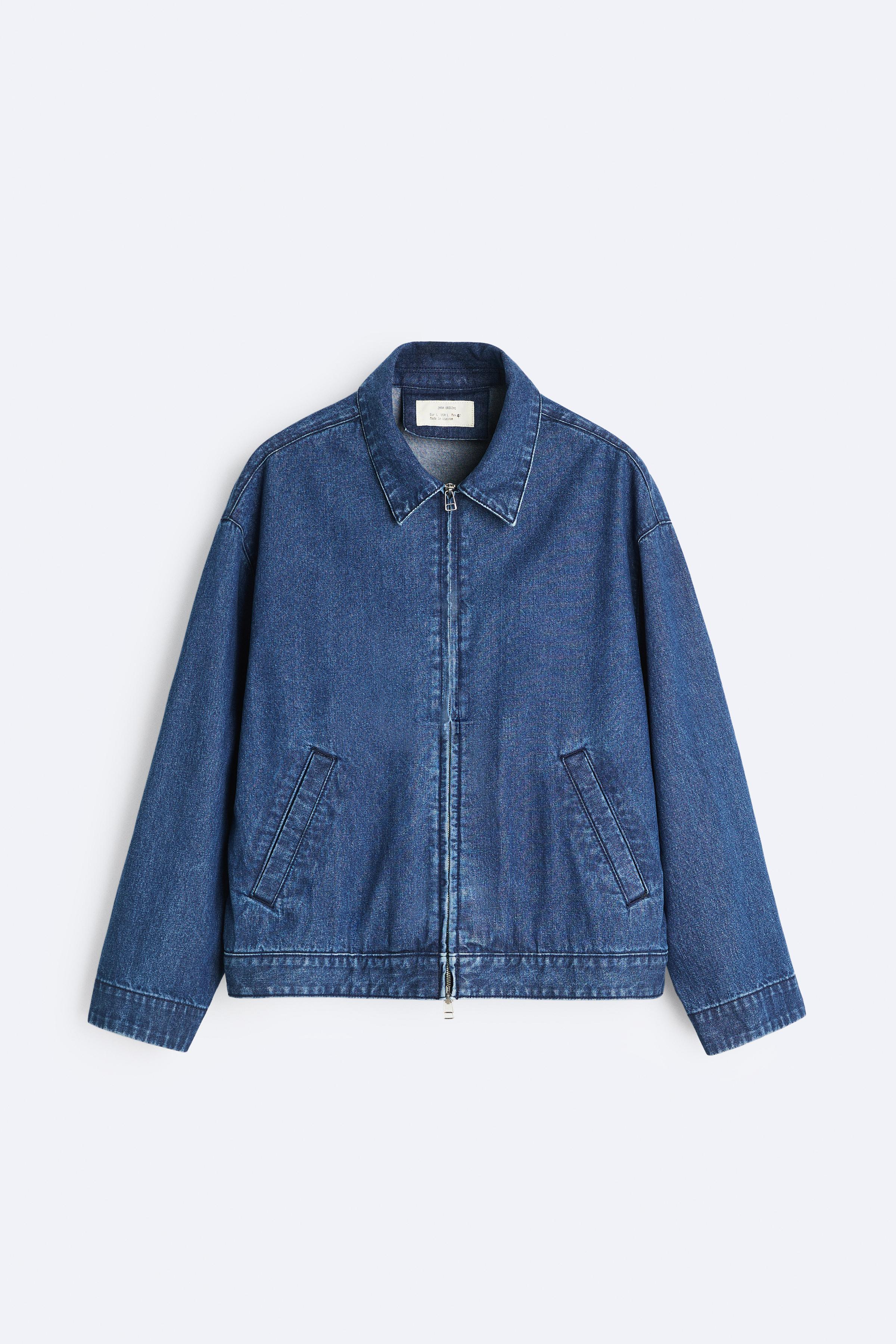 ZIPPERED DENIM JACKET Product Image