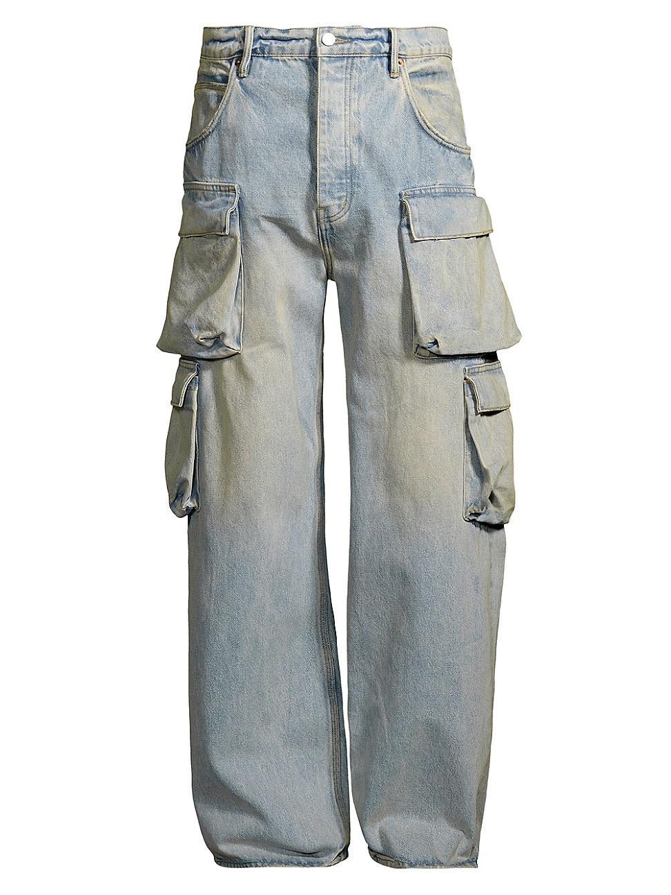 PURPLE BRAND Double Cargo Wide Leg Jeans Product Image