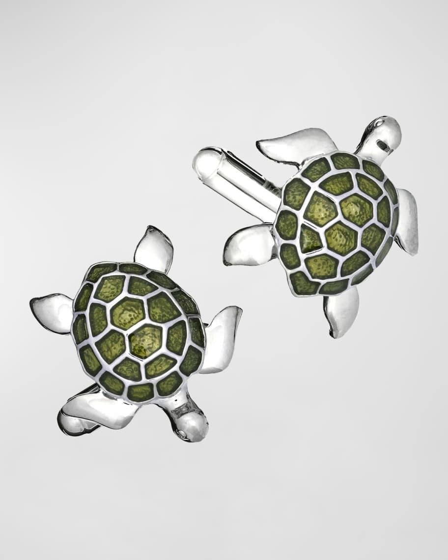 Mens Green Sea Turtle Cufflinks Product Image