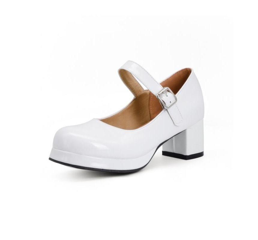 Block-Heel Patent Mary Jane Shoes Product Image