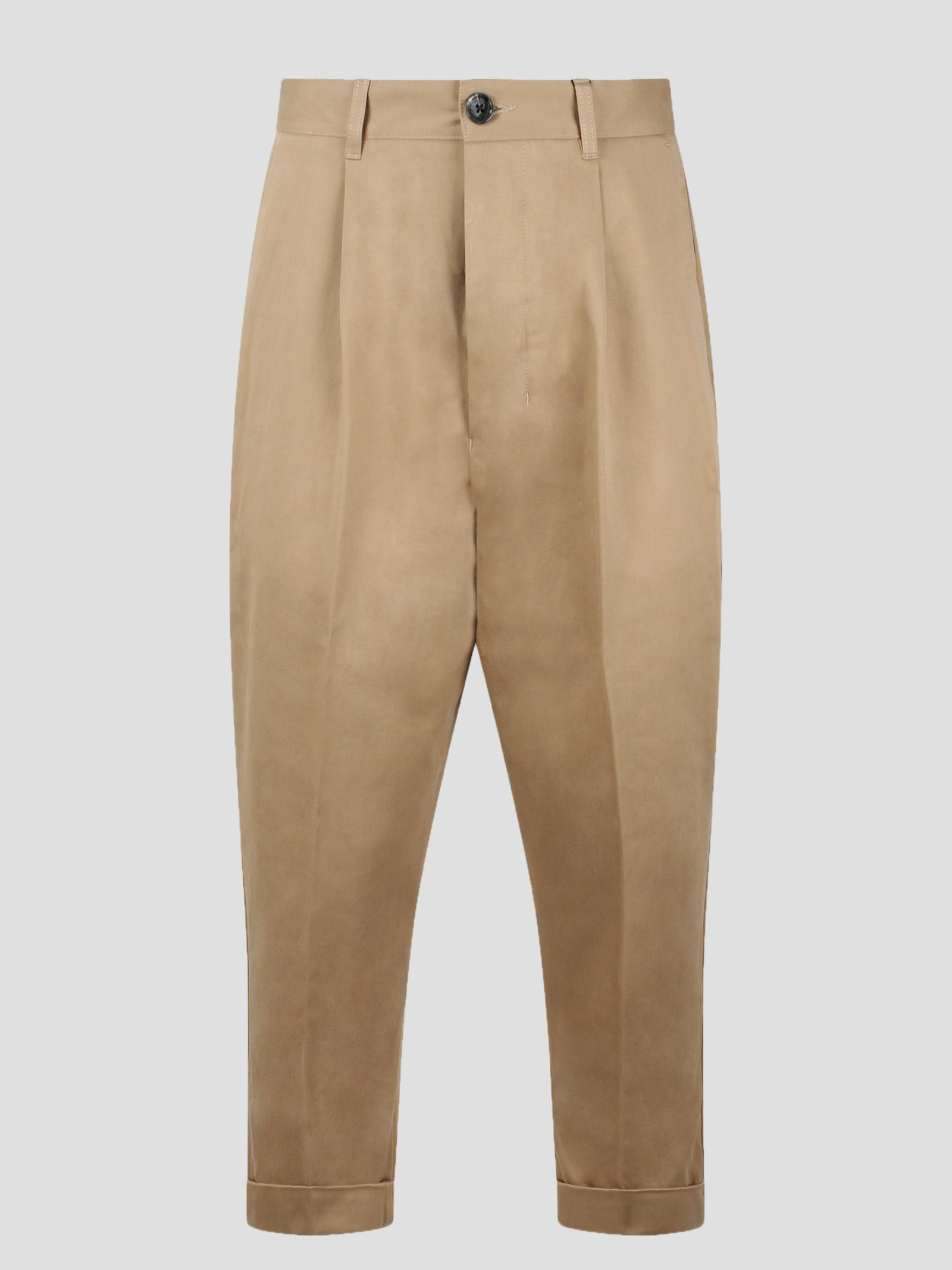 AMI ALEXANDRE MATTIUSSI Carrot Oversized Trousers In Brown Product Image