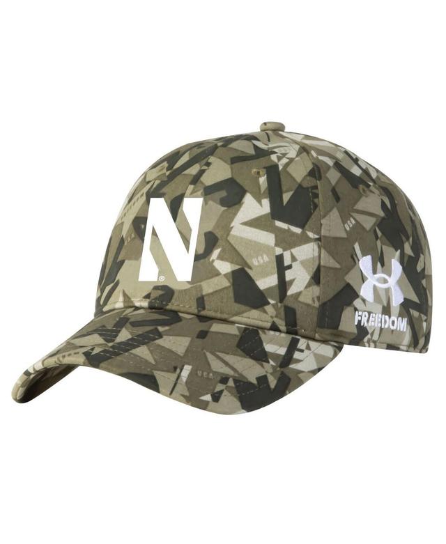 Mens Under Armour Camo Northwestern Wildcats Freedom Collection Adjustable Hat Product Image