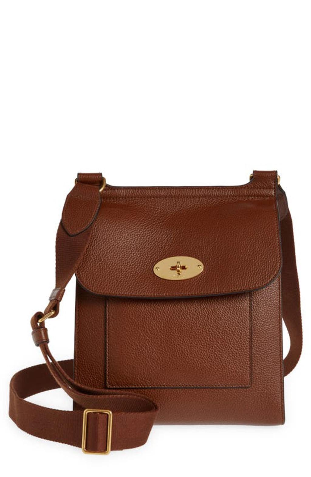 MULBERRY Antony Leather Crossbody Bag In Oak Product Image