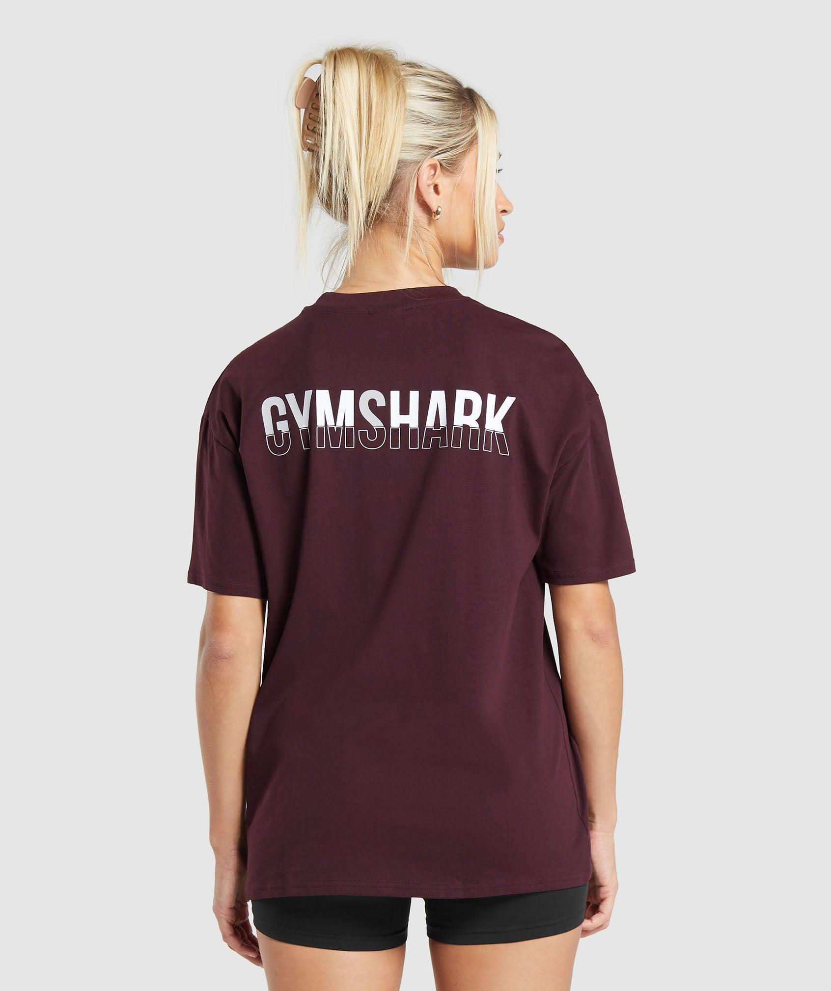 Gymshark Fraction Oversized T-Shirt - Depth Purple Female Product Image