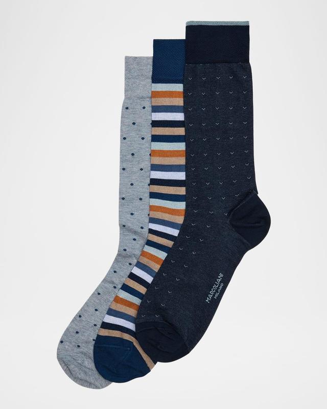 Mens 3-Pack Pima Cotton Crew Socks Product Image