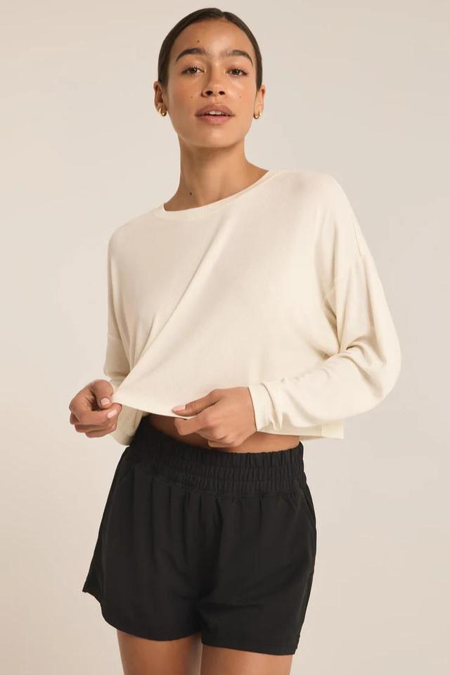 Layer On Rib Long Sleeve Top - Sea Salt Product Image