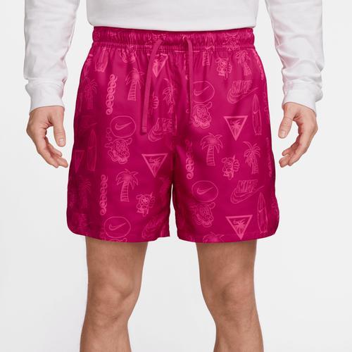 Nike Mens Woven Beach Flow Shorts - White/Pink Product Image