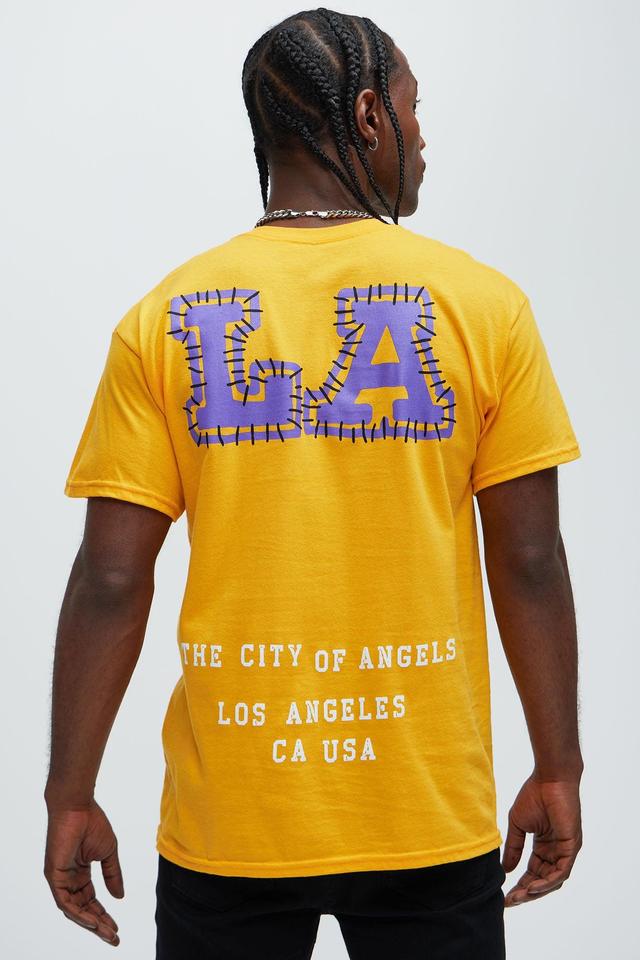 LA Stitched Short Sleeve Tee - Gold Product Image