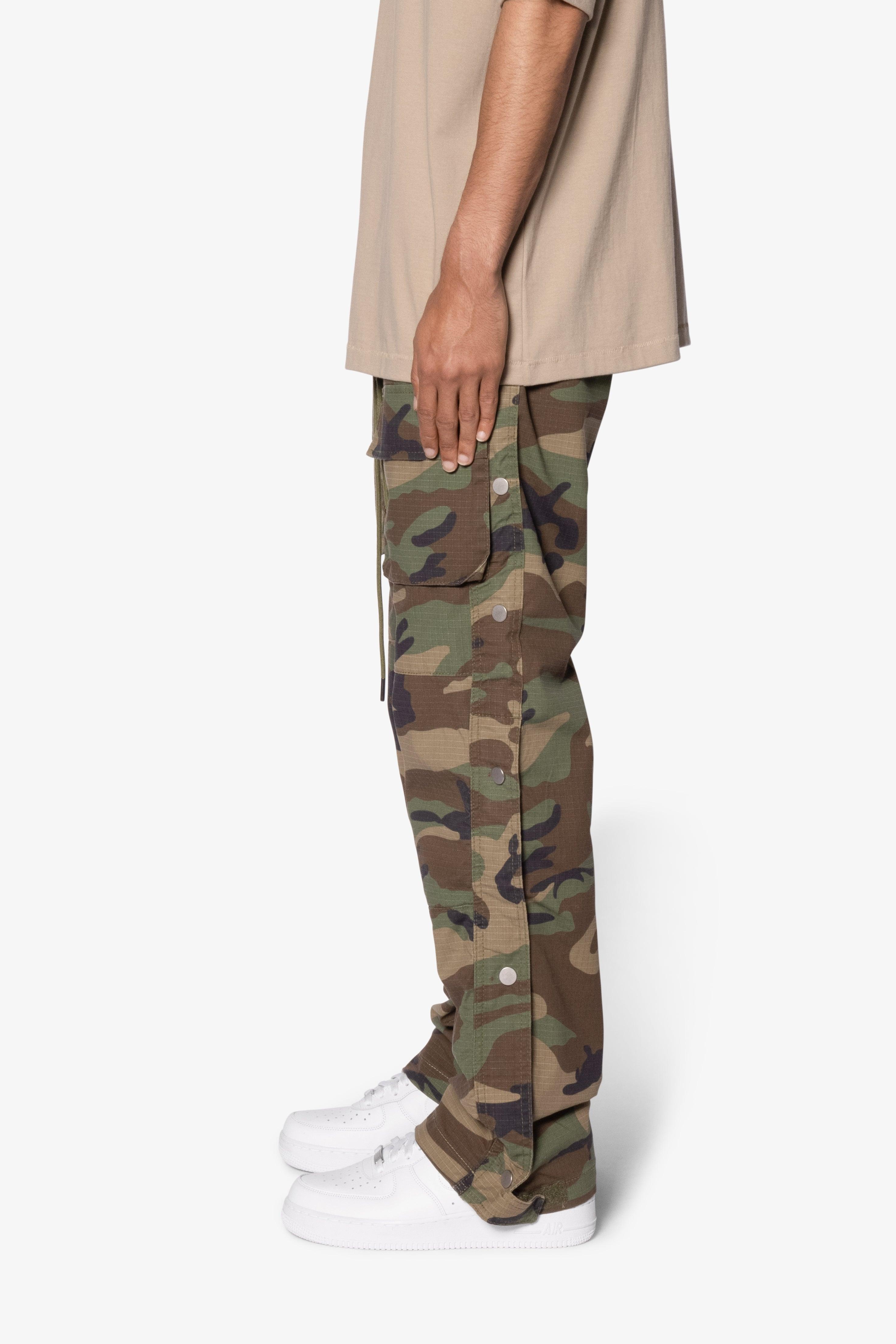 Snap Front Cargo Pants - Camo Product Image