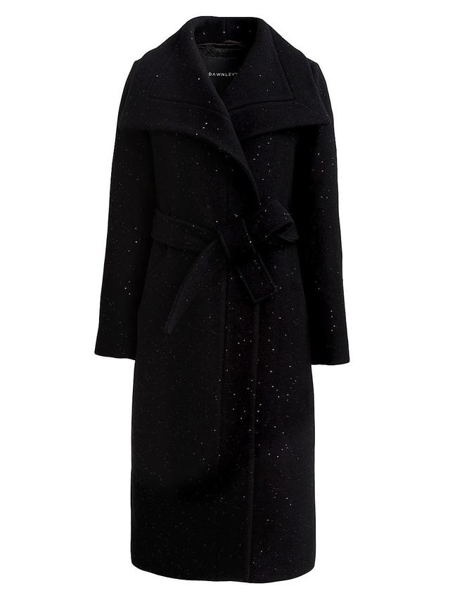 Womens Gisele Sequined Wool-Blend Maxi Coat Product Image