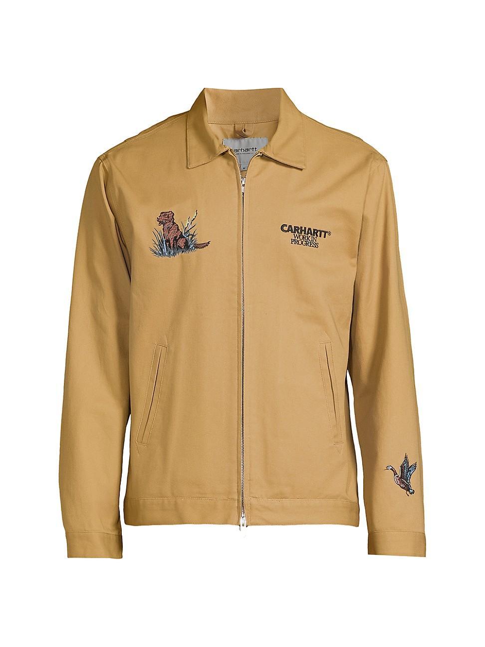 Mens Ducks Embroidered Cotton Jacket Product Image