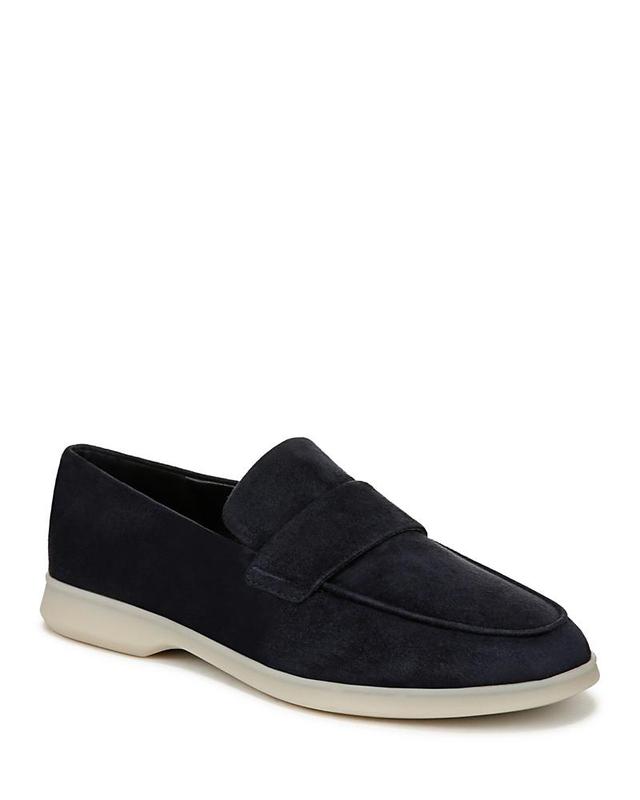 Suede Casual Sporty Loafers In Blue Ink Product Image