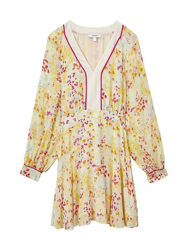 Womens Molly Floral Puff-Sleeve Minidress Product Image