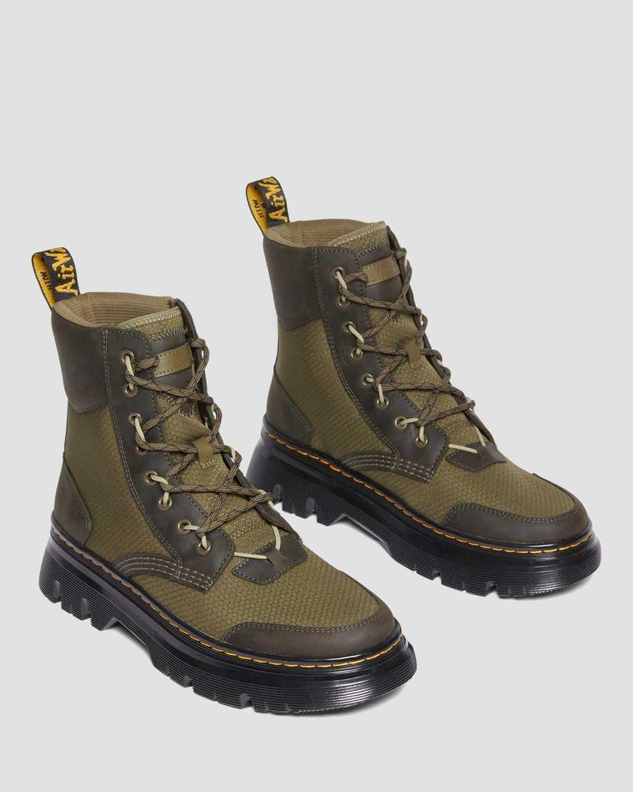 Tarik Leather & Nylon Utility Boots Product Image