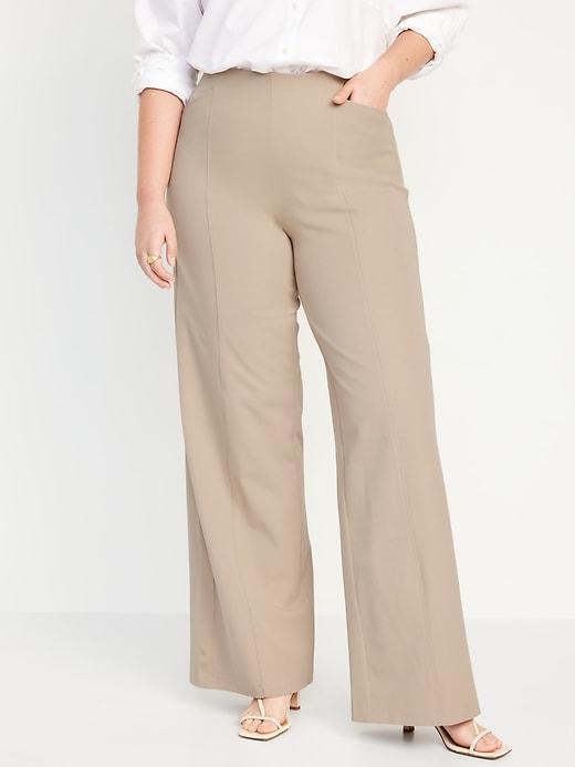 High-Waisted Pull-On Pixie Wide-Leg Pants Product Image