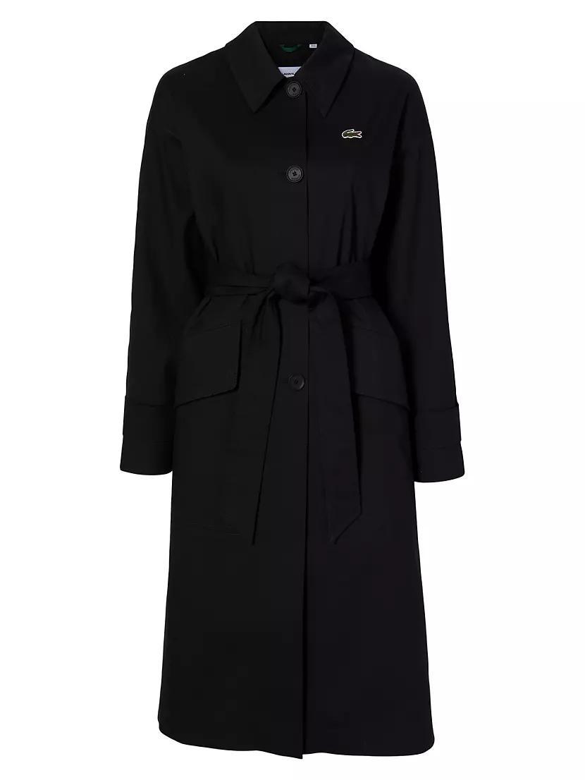 Lacoste x Bandier Belted Cotton-Blend Trench Coat product image