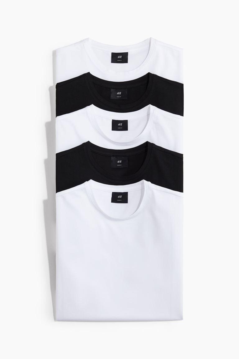 5-pack Slim Fit T-shirts Product Image