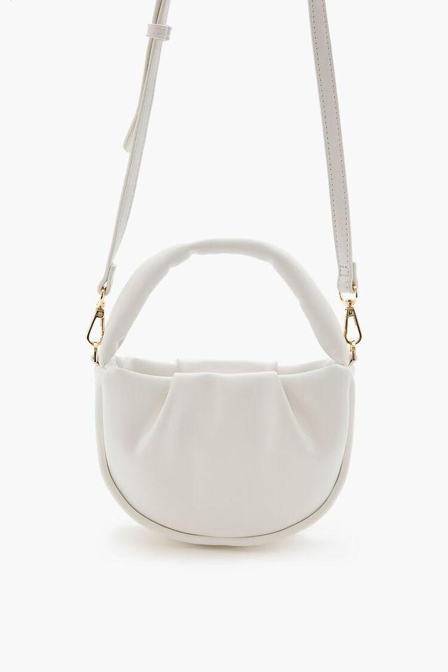 Ruched Faux Leather Crossbody Bag | Forever 21 Product Image