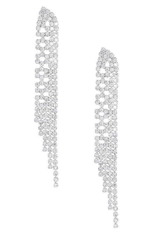 Ettika Champagne Nights Crystal Fringe Drop Earrings Product Image