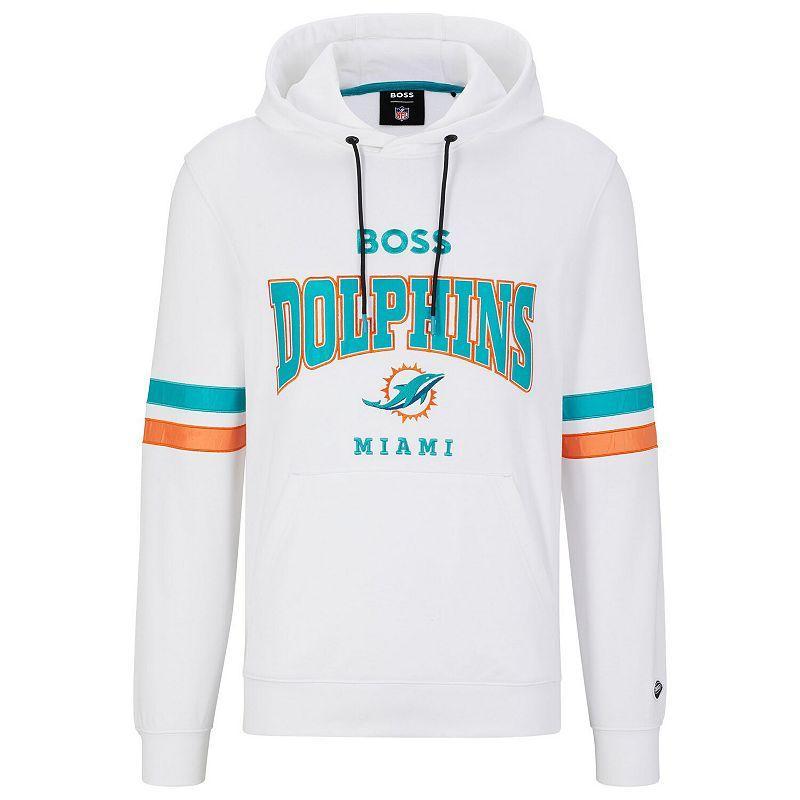 Mens BOSS X NFL /Aqua Miami Dolphins Touchdown Pullover Hoodie Product Image