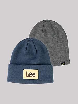 Faux Leather Logo Patch Beanie Set | Men's Accessories | Lee® Product Image