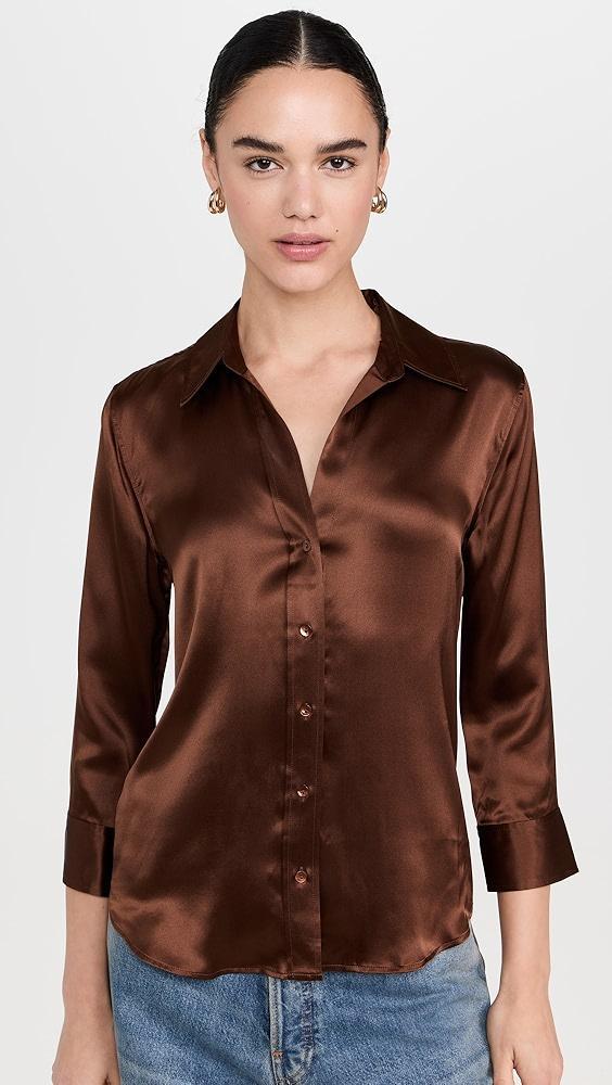 L'AGENCE Dani 3/4 Sleeve Blouse | Shopbop Product Image