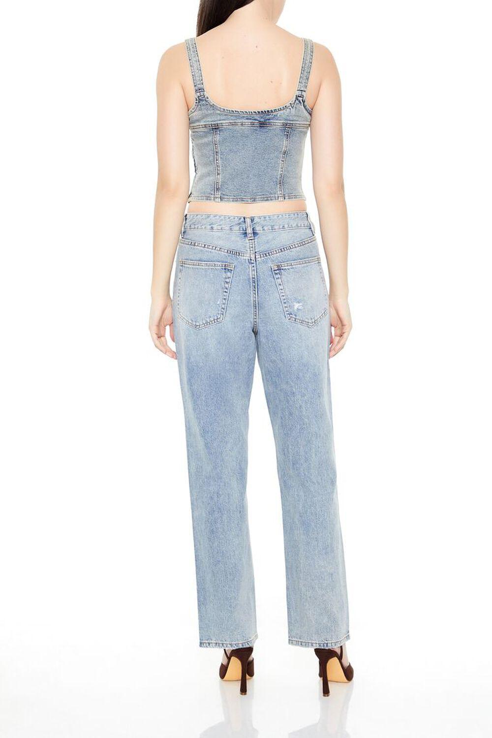 Studded High-Rise Straight Jeans | Forever 21 Product Image