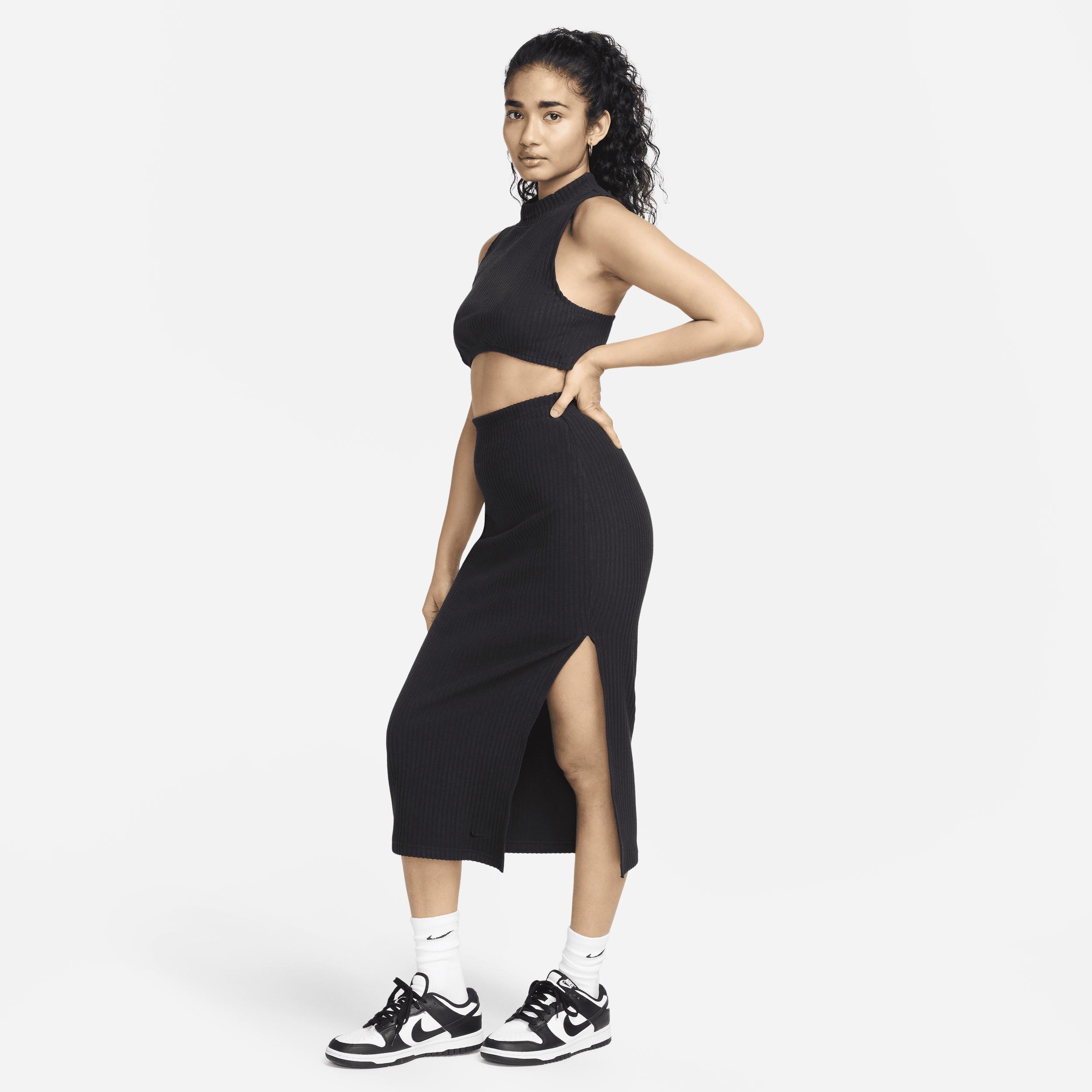 Womens Nike Sportswear Chill Knit Ribbed Midi Skirt Product Image