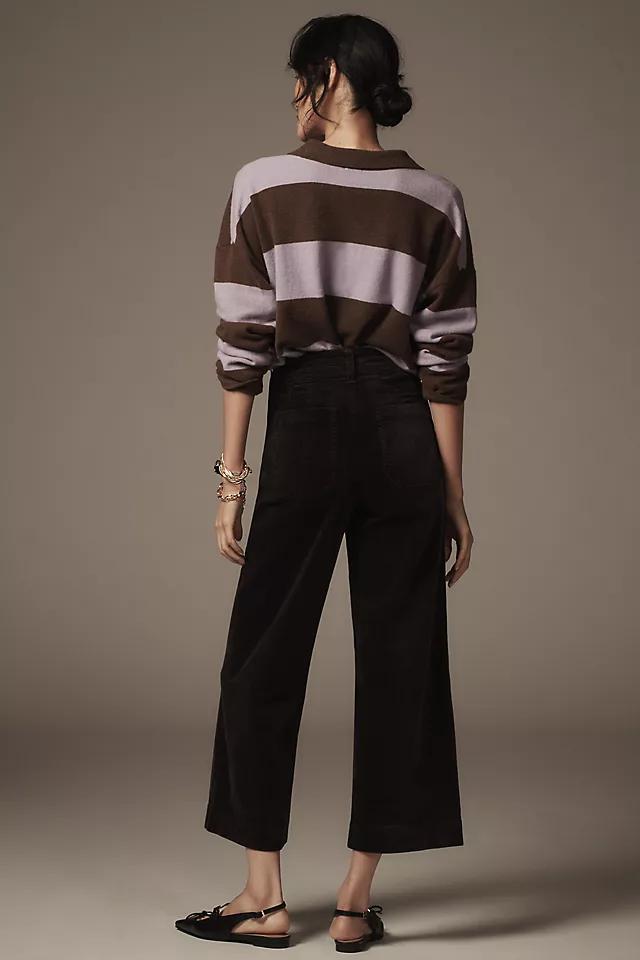 The Colette Cropped Wide-Leg Pants by Maeve: Corduroy Edition Product Image