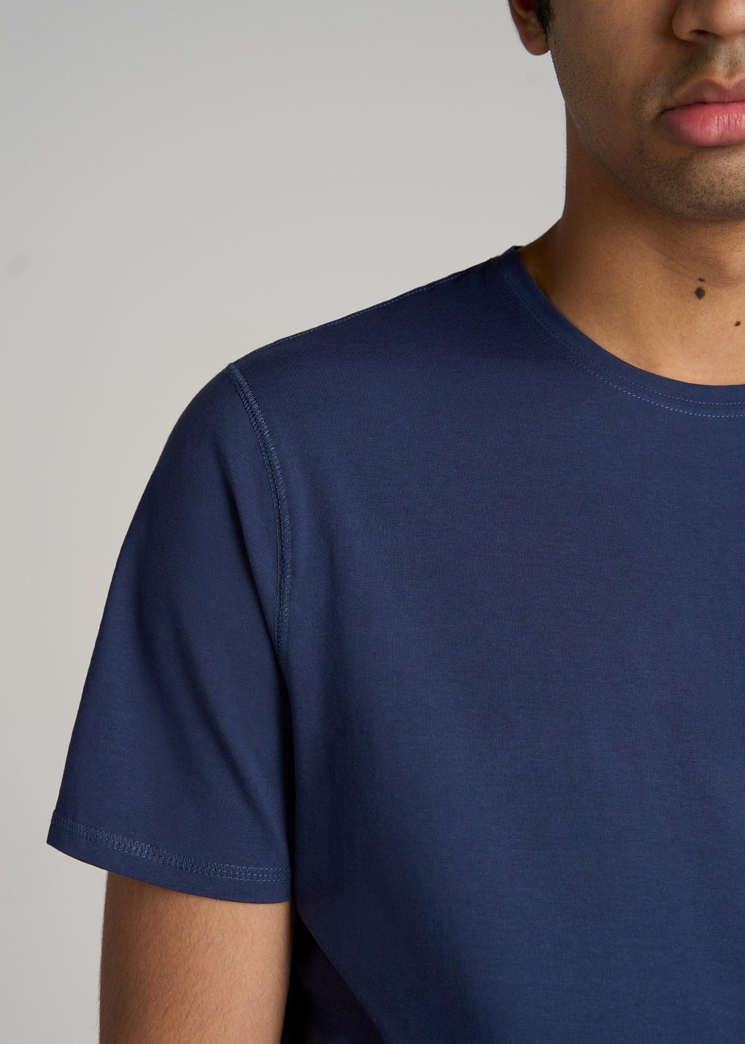 The Essential REGULAR-FIT Crew-Neck Men's Tall Tees in Navy Male Product Image