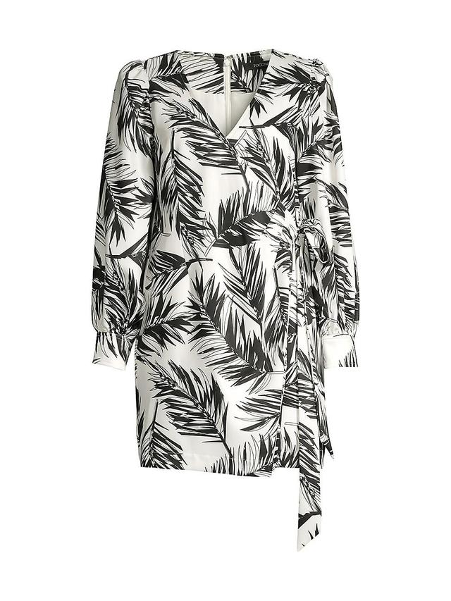 Womens Tropical Print Wrap Dress Product Image